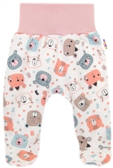 Polodupačky, bavlna Space Bear, Baby Nellys - pastel pudrová, vel. 68; 68 (3-6m)