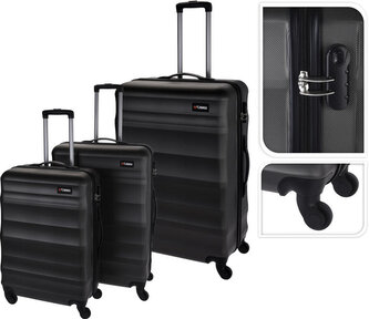 PROWORLD Kufr cestovní na kolečkách sada 3 ks PROWORLD antracit KO-FB5000150