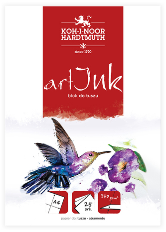 Blok do tuszu A4 350g Art Ink(25 kartek), Koh-I-Noor
