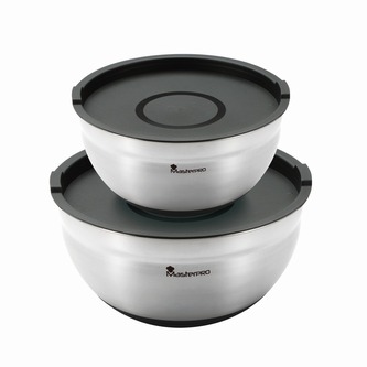 MASTERPRO Sada misek s víkem FOODIES 2 ks nerez BGMP-1553
