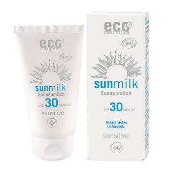 Eco Cosmetics Opalovací mléko SPF 30 Sensitive BIO (75 ml) - s přírodními minerálními filtry