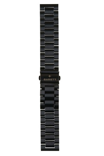 Garett řemínek 22 mm, černý kovový, typ Solid