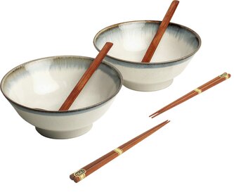 Japonský keramický set na ramen pro dva - Aurora