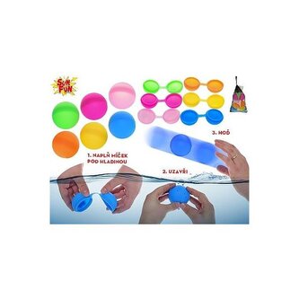 Sun Fun míčky na vodu 6cm znovupoužitelné