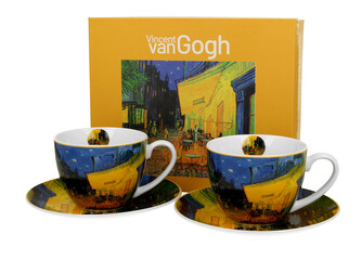 2 filiżanki ze spodkami TERRACE AT NIGHT inspired by Van Gogh