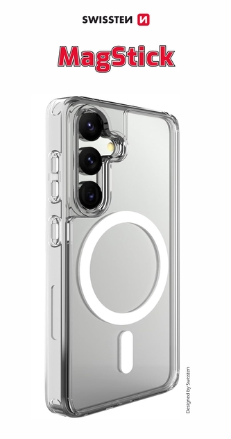 POUZDRO SWISSTEN CLEAR JELLY MagStick PRO SAMSUNG S721B GALAXY S24 FE 5G TRANSPARENTNÍ