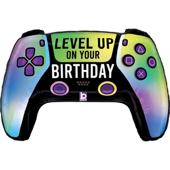 Foliový balonek Ovladač Level Up On Your Birthday,  76 cm Foliový balonek Ovladač Level Up On Your Birthday,  76 cm