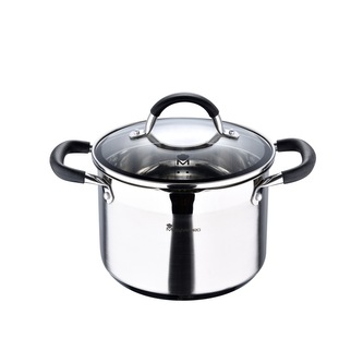 MASTERPRO Hrnec s poklicí nerez FOODIES 20 cm 4 litry BGMP-1505-BK