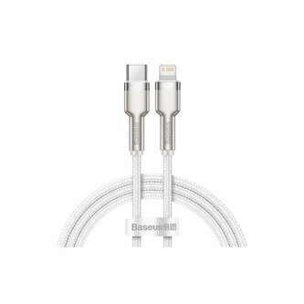 Kabel Baseus Cafule USB-C/Lightning 1m 20W bílý