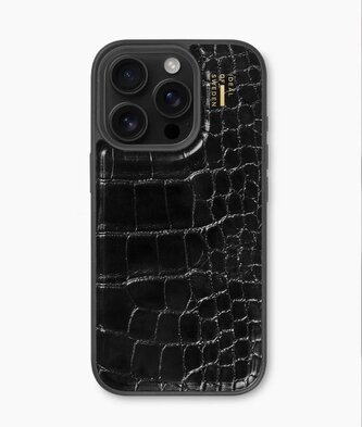 Kryt iDeal Of Sweden z veganské kůže s Magsafe pro Apple iPhone 16 Pro Black Croco