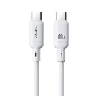 Kabel Baseus Silky USB-C/USB-C 1m 100W bílý