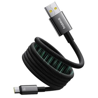 Magnetický kabel Baseus Tungsten USB/USB-C 1m 100W černý