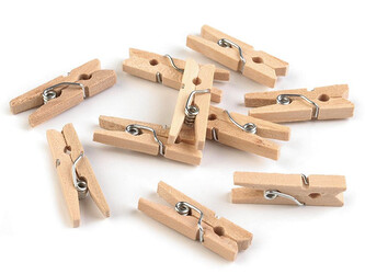 Dřevěný kolíček 4x25 mm - 500 ks - 5 přírodní sv.