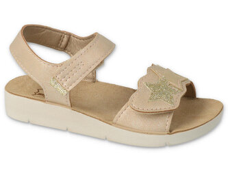 068Y004 33 Befado dívčí sandálky CLIP béžovo-zlatá 068Y004_34