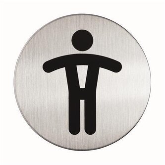 Piktogram "Pánské WC", samolepicí, nerez, DURABLE 490523