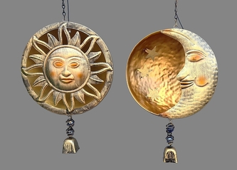 Slunce + měsíc závěs svítící LED