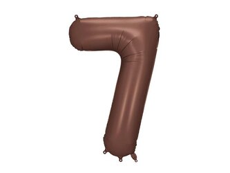 Balon foliowy cyfra 7 86cm mocca