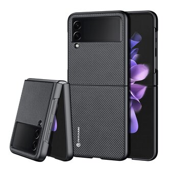 Dux Ducis Fino etui pokrowiec pokryty nylonowym materiałem Samsung Galaxy Z Flip 3 czarny