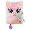 Pamiętnik z kłódką A5/96K 3D włochacz Charming Cat