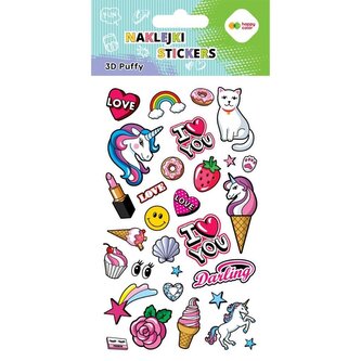 Naklejki 3D Puffy Funky Sweet 10x20cm HAPPY COLOR Naklejki 3D Puffy Funky Sweet 10x20cm HAPPY COLOR