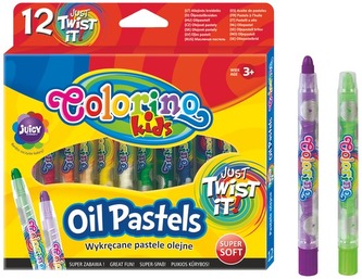 Pastele olejne 12-kol. wykręcane Colorino Kids, Patio