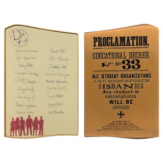 FaNaTtik Tabulka Brumbálova armáda, kovová replika, Harry Potter