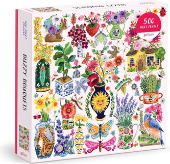 GALISON Čtvercové puzzle Bzučící kytice 500 dílků
