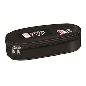 Piórnik saszetka usztywniona z wewnętrzną klapką. Pink K-Pop