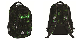 Plecak 3 komorowy 15 cali. Green Game