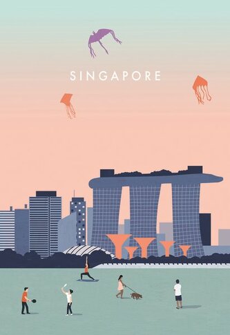 RAVENSBURGER Puzzle Singapur 99 dílků