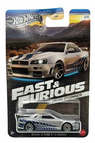 Hot Wheels Autko Szybcy i wściekli Nissan Skyline Gt-R (BNR34) JBY31 MATTEL
