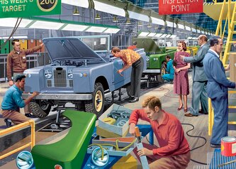 FALCON Puzzle Továrna na výrobu automobilů 1000 dílků