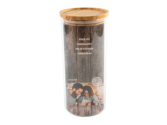 KOOPMAN, 55708 Skleněná dóza 1,3 l, víčko bambus