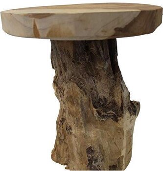 KOOPMAN, 59761 Taburet masivní teak Ø 25 cm x 30 cm