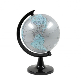 KOOPMAN, 54341 Dekorační globus Ø 14 cm, šedý