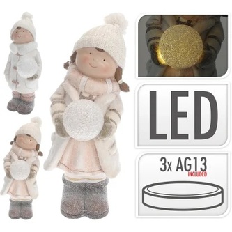 KOOPMAN, 55832 chlapec a děvče LED žlutá, 49cm