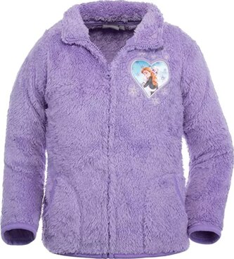 Dívčí mikina FROZEN na zip chlupatka coral fleece fialová, velikost: 110/116