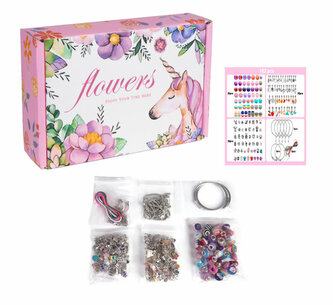 Koraliki zestaw do tworzenia biżuterii ponad 160 elementów, bransoletka 1008086