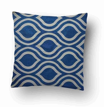 Povlak na polštářek Geometry modrý 1 - 40x40 cm (34) - zvýhodněný produkt