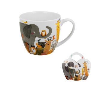 Kubek 460 ml w "koszyczku" Psi Świat ZWIERZĘTA