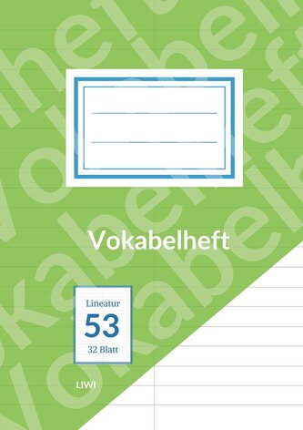 Vokabelheft A5 liniert - Lineatur 53 - 2 Spalten - 32 Blatt - Papier mit Herkunftsnachweis