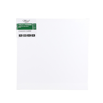 DOCHTMANN Plátno na malování čtverec 50x50cm, 100% bavlna , borovicový rám