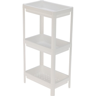 HOMESTYLING Plastový regál 3patrový 71 cm bílá KO-009000010