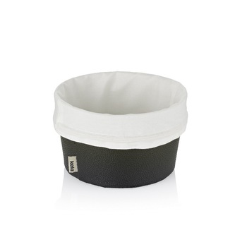 KELA Košík na chleba Grana PU kůže černá 11,0cm 19,0cm KL-12547