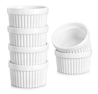 HIT Creme Brulée zapékací misky sada 6 ks bílá 9 cm HT-24302124