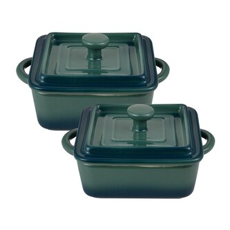 BERGNER Zapékací miska kamenina EXCALIBUR sada 2 ks zelená 250ml BG-13364-GR