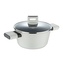 BERGNER Kastrol s poklicí s nepřilnavým povrchem LINES 20 cm šedobílá BG-56091-GY