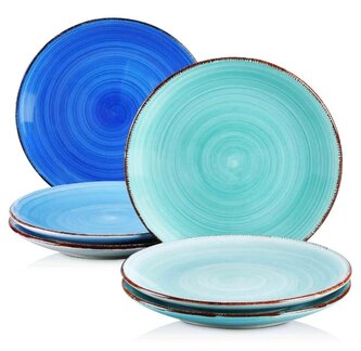 HIT Jídelní sada talířů 6 ks 26 cm AZURE HT-24327079