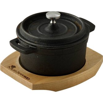MASTERPRO Kastrol litinový s podstavcem COOK & SHARE 10 cm s černá BGMP-3804-4