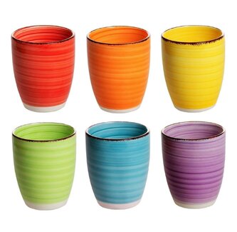 HIT Hrnky na kávu espresso sada 6 ks 180 ml COLOURS HT-24326756